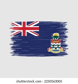 Ilustración de vectores de pincel de bandera de las Islas Caimán