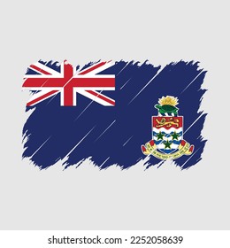 Cayman Islands Flag Brush Vector Illustration