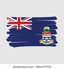 Ilustración de vectores de pincel de bandera de las Islas Caimán