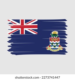 Cayman Islands Flag Brush Vector Illustration