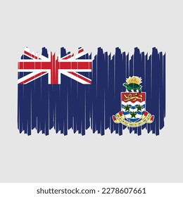 Ilustración de vectores de pincel de bandera de las Islas Caimán