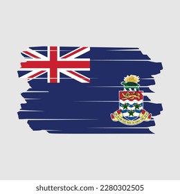 Cayman Islands Flag Brush Vector Illustration