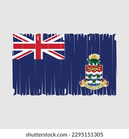 Cayman Islands Flag Brush Vector Illustration