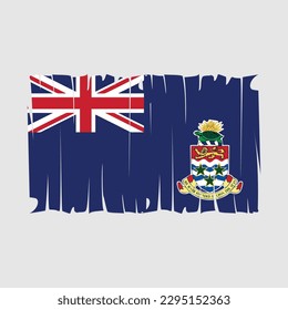 Cayman Islands Flag Brush Vector Illustration