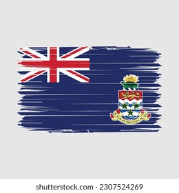 Ilustración de vectores de pincel de bandera de las Islas Caimán