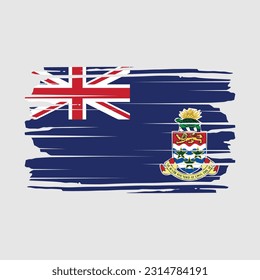 Cayman Islands Flag Brush Vector Illustration