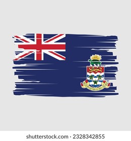 Ilustración de vectores de pincel de bandera de las Islas Caimán