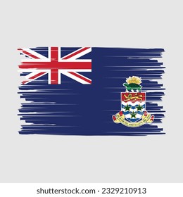 Ilustración de vectores de pincel de bandera de las Islas Caimán