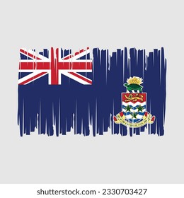 Ilustración de vectores de pincel de bandera de las Islas Caimán