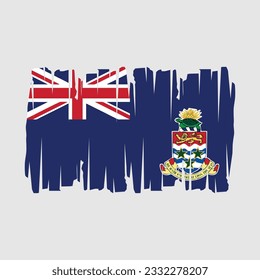 Cayman Islands Flag Brush Vector Illustration