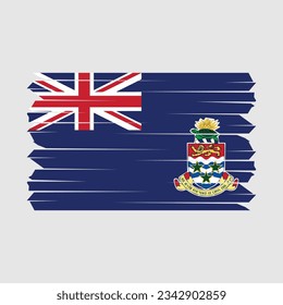 Ilustración de vectores de pincel de bandera de las Islas Caimán