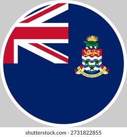 Cayman islands flag in circle and rectangle shape, Cayman islands flag in high quality