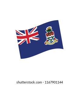 Cayman Islands flag waving . Vector illustration.