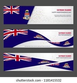 Cayman Islands independence day abstract background design banner and flyer, postcard, landscape, celebration vector illustration