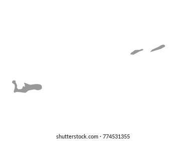 cayman Islands map. High detailed map of cayman Islands on white background. Vector illustration eps 10.