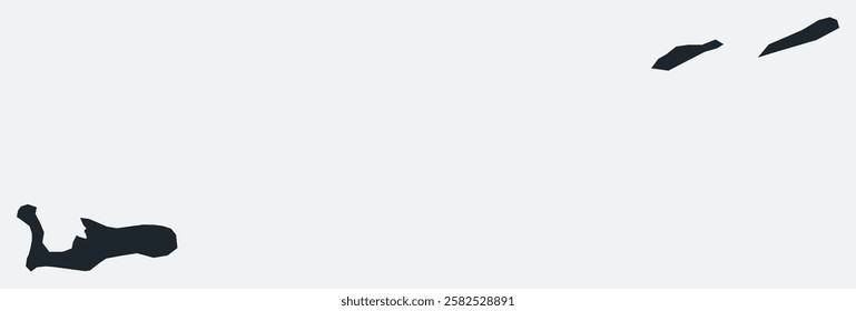 Cayman Islands map. Just a simple border map. Shape of the country. Flat blank Cayman Islands outline. Vector boundary illustration.