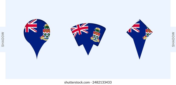 Cayman Islands Map Markers Set. Perfect for projects related to Cayman Islands, travel, geography, and international representation. Vector collection.