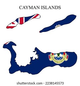 Cayman Islands map vector illustration. Global economy. Famous country. Caribbean. Latin America. America.