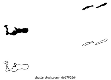 Cayman Islands map vector illustration, scribble sketch  Cayman Islands