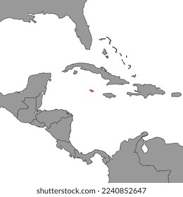 Cayman Islands on world map. Vector illustration.