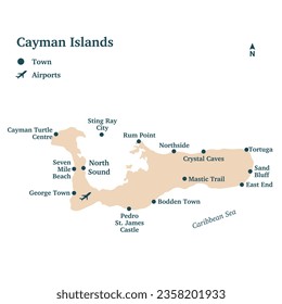 Cayman Islands Vector Map Design