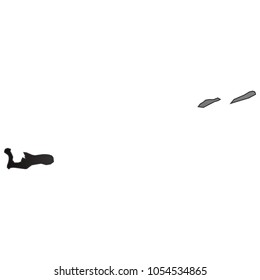 caymanIslands map black gradient grey isolated on white background Vector illustration eps 10.