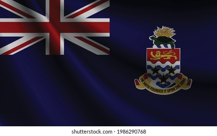 Caymen Islands flag waving. background for patriotic and national design. vector illustration 