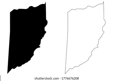 Cayo District (Belize, Districts of Belize) map vector illustration, scribble sketch Cayo map