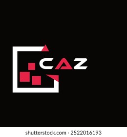 Logotipo de letra minimalista creativa CAZ. Diseño único del logotipo de la letra del alfabeto de las iniciales del Vector de CAZ
