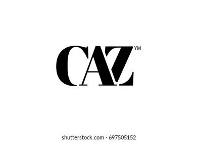 CAZ Logo Branding Letter. Vector graphic design. Useful as app icon, alphabet combination, clip-art, and etc.