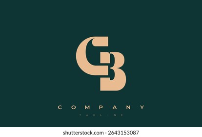 CB Abstract Geometric Logo Design. Modern and elegant logo design with simplistic typography elements, showcasing branding excellence.