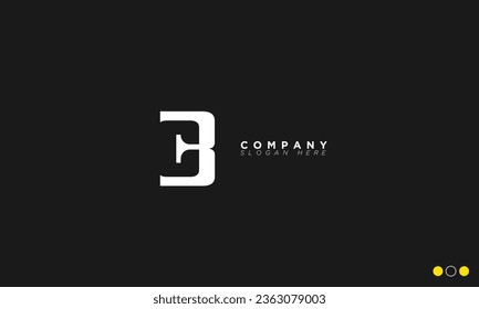 Letras alfabetas CB Iniciales Logo monograma BC, C y B