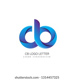 cb b c circle lowercase design of alphabet letter combination with infinity suitable as a logo for a company or business - Vector
