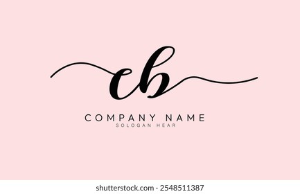 CB B C Initial Signature Logo Template Vektor