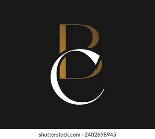 CB or BC initial letter logo vector template.