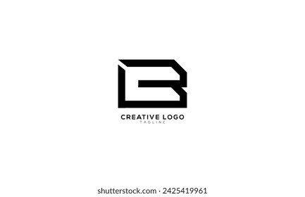 CB BC LB Abstract initial monogram letter alphabet logo design