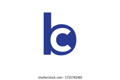 diseño de logotipo inicial de letra cb o bc, plantilla de vector