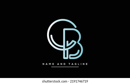 CB or BC letter logo design concept