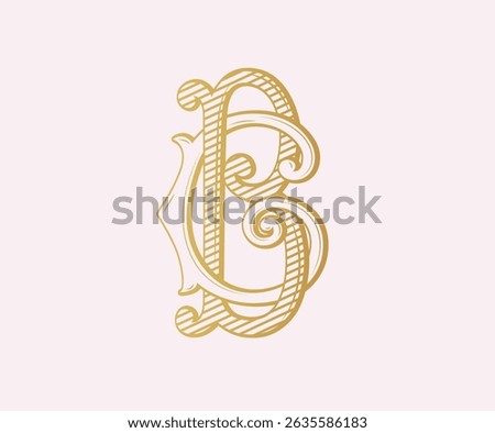 CB, BC, logo CB, Letter CB,  Monogram CB, Wedding Monogram, Wedding Logo, Logo Design , Monogram Vintage