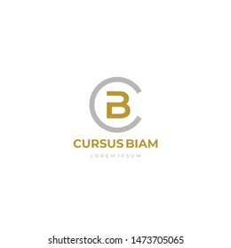 CB or BC. Monogram of Two letters C&B. Luxury, simple, minimal and elegant CB logo design. Vector illustration template.
