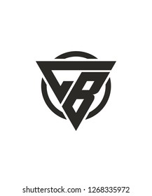 CB BC Super Hero Concept Triangle Circle Logo Monogram High Quality Vector Design