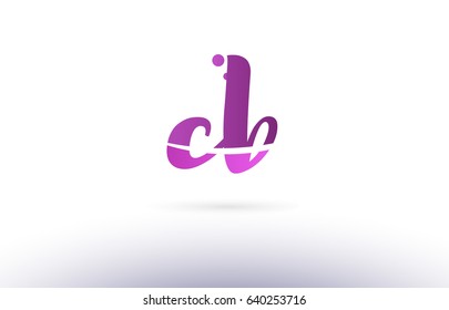 cb c b calligraphy alphabet letter logo 
