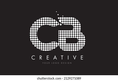 CB C B Dots Letter Logo Design White Magenta Bubble Circles and Swoosh