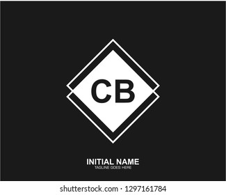 CB C B Initial logo letter with minimalist concept vector