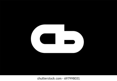 CB C B letter logo combination alphabet vector creative company icon design template modern  black white bold