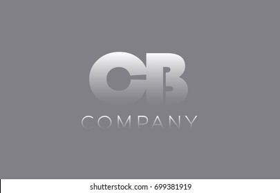 CB C B letter logo combination pastel blue alphabet vector creative company icon design template modern