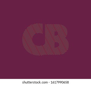 C&B, C B letters joint line logo vector, Abstract Typography letters