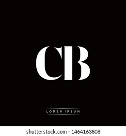 CB C B Logo Monogram with Black and White Colors
