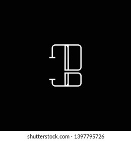 CB CIB letter logo design, Best line art logo design in black and red color with background.