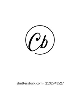 Concepto femenino de círculo CB logotipo inicial mejor para la belleza y la moda